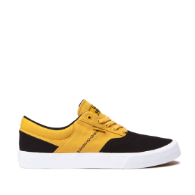 Supra Mens COBALT Low Top Shoes Black/Golden/white | US-19941